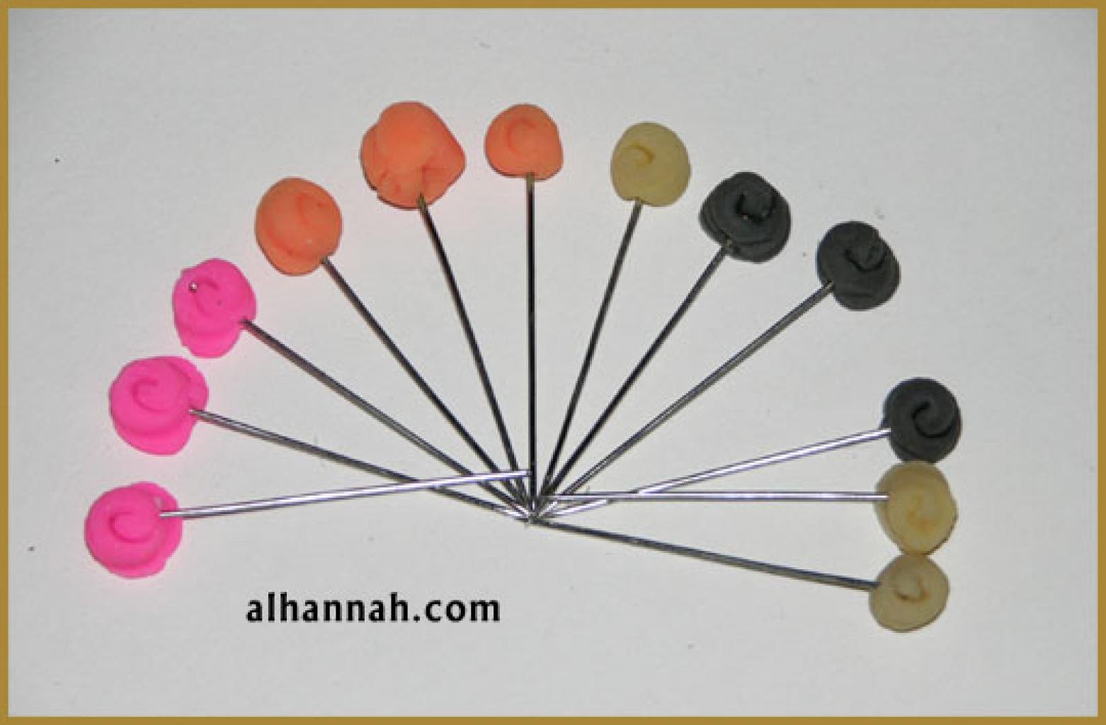 Floral Stick Hijab Pins ac155 » Alhannah Islamic Clothing